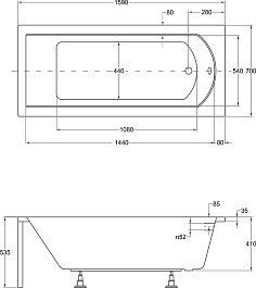 Besco Акриловая ванна Shea 160x70 – фотография-5